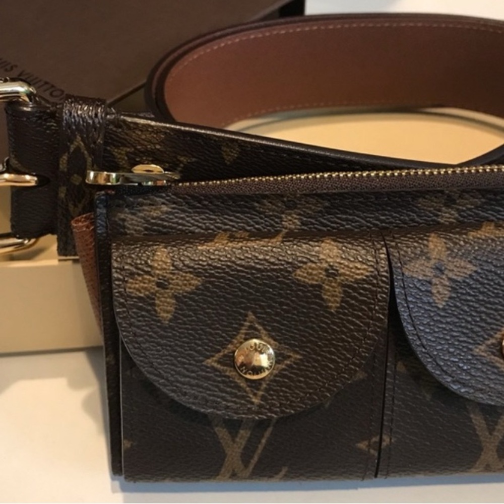 Rare 🦄 💯 Authentic LOuis Vuitton Pochette Duo Monogram Belt Bag 😍 - Picture 3 of 16